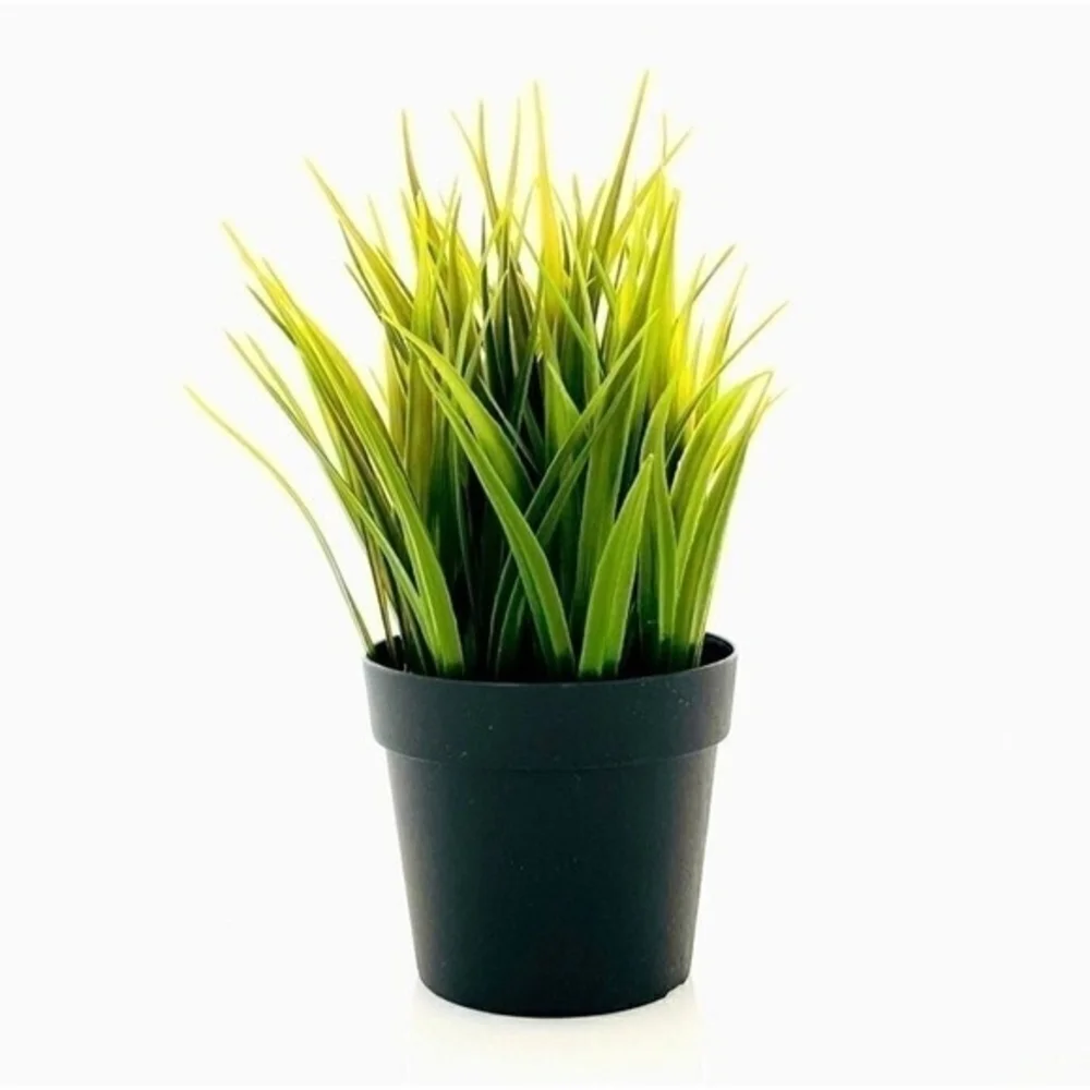 2x IKEA Fejka Artificial Potted Wheat Grass Plant Indoor Outdoor 4